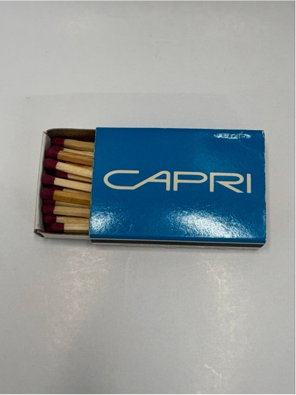 Vintage Retro Capri Cigarettes Matchbox Matchbook Baby Blue 90s